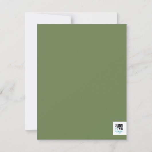 Geometric Greenery Kreath Mitteilungskarte (Rückseite)