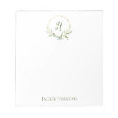 Geometric Greenery Kreath Notizblock (Vorderseite)