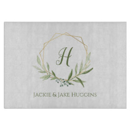 Geometric Greenery Kreath Schneidebrett