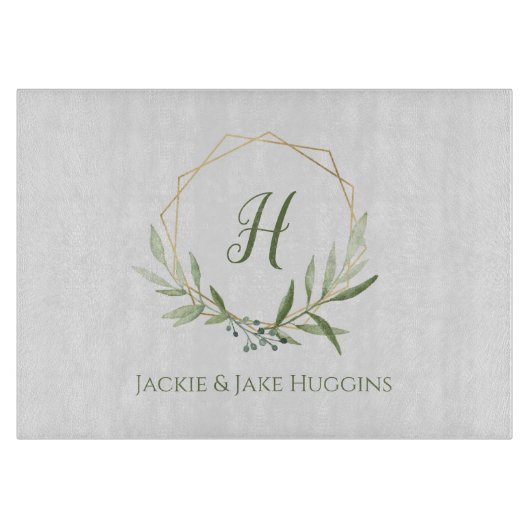 Geometric Greenery Kreath Schneidebrett (Vorderseite)