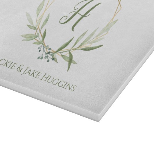 Geometric Greenery Kreath Schneidebrett (Ecke)