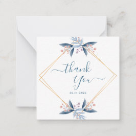 Geometric Greenery Wedding Budget Thank You Mitteilungskarte