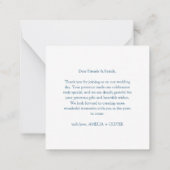 Geometric Greenery Wedding Budget Thank You Mitteilungskarte (Rückseite)