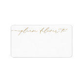 Geometric Greenery Wedding Collection Address Adressaufkleber (Vorne)