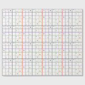 Geometric Grid Pattern with Scattered Hearts Geschenkpapier (Flach)