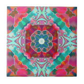 Geometric Happy Fantasy Abstract Design Tile Fliese (Vorderseite)