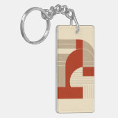 Geometric Harmony in Minimalist Shapes Schlüsselanhänger (Vorderseite links)