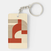 Geometric Harmony in Minimalist Shapes Schlüsselanhänger (Rückseite)