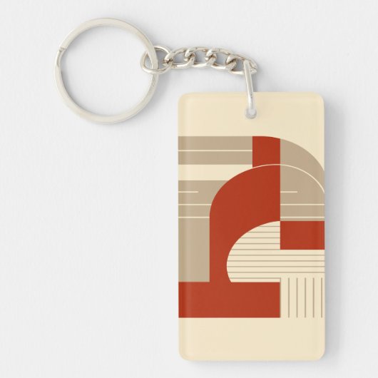 Geometric Harmony in Minimalist Shapes Schlüsselanhänger (Vorderseite)