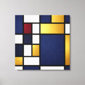 Geometric Harmony – Midnight Luxury Canvas Print Leinwanddruck (Vorderseite)