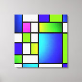 Geometric Harmony – Modern Neon Canvas Print Leinwanddruck (Vorderseite)
