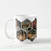 Geometric Hexagon Photo Collage Coffee Mug Kaffeetasse (Links)