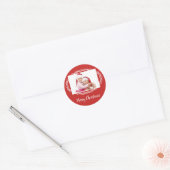 Geometric Holiday Sparkle Red Sticker (Umschlag)