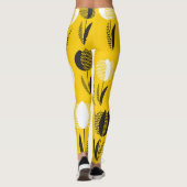 Geometric Holland Tulip Blume Pattern Leggings (Rückseite)