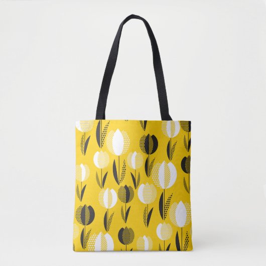 Geometric Holland Tulip Blume Pattern Tasche (Vorderseite)