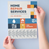 Geometric - Home Repair Tear-Off Tabs Flyer (Hand)