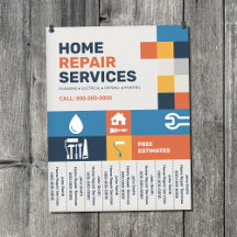 Geometric - Home Repair Tear-Off Tabs Flyer