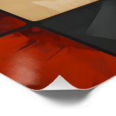 Geometric Horse Wall Art Gift Glossy Poster  (Ecke)