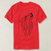 Geometric Howling Wild Wolf T-Shirt (Design vorne)