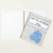 Geometric Illusion Blue Blume Planner Planer (Anzeige)