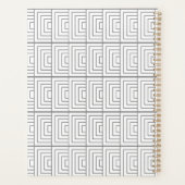 Geometric Illusion Blue Blume Planner Planer (Rückseite)