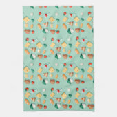 Geometric ingredients and a wine glass on mint geschirrtuch (Vertikal)