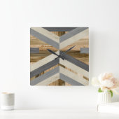 Geometric Inlay Quadratische Wanduhr (Zuhause)