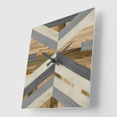 Geometric Inlay Quadratische Wanduhr (Winkel)