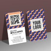 Geometric Interlocking Pattern Vertical  Visitenkarte