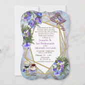 Geometric Jakaranda Blume Bridemaid Party Einladung (Vorderseite)