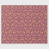 Geometric Kaleidoscopic Mandala Yellow and Pink Geschenkpapier (Flach)