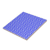 Geometric Kente Bright Blue, White, Fliese (Seite)