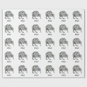 Geometric Koru kiwi Geschenkpapier (Flach)