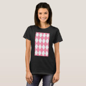 Geometric Large Harlequin Pattern Baker Miller Pin T-Shirt (Vorne ganz)
