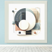 Geometric Layered Harmony Leinwanddruck (Insitu (Holzboden))