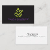 Geometric Leaf Finance Logo Visitenkarte (Vorne/Hinten)