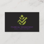 Geometric Leaf Finance Logo Visitenkarte (Vorderseite)