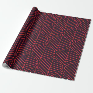 Geometric leaves seamless pattern. Abstract textur Geschenkpapier