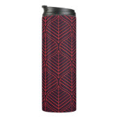 Geometric leaves seamless pattern. Abstract textur Thermosbecher (Nach rechts gedreht)