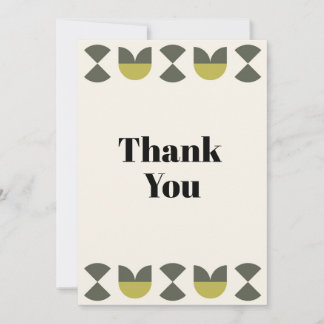 Geometric Light peach Thank You Card Feiertagskarte