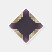 Geometric Lila Gatsby Wedding Serviette (Ecke)