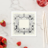 Geometric Linework Frame Serviette (Beispiel)
