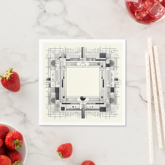 Geometric Linework Frame Serviette (Beispiel)