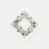 Geometric Linework Frame Serviette (Ecke)