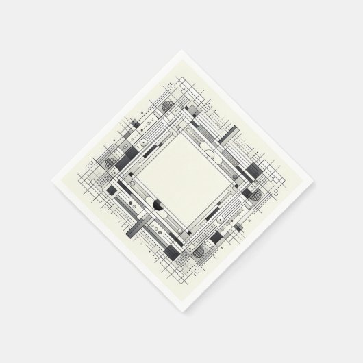 Geometric Linework Frame Serviette (Ecke)