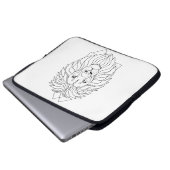 Geometric Lion Head Laptopschutzhülle (Vorne Knopf)
