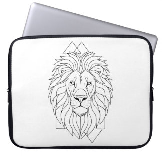 Geometric Lion Head Laptopschutzhülle