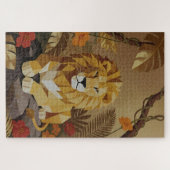 Geometric Lion Jungle Jigsaw Puzzle (Horizontal)