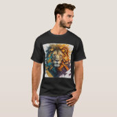 "Geometric Lion Majesty T - Shirt Design" (Vorne ganz)