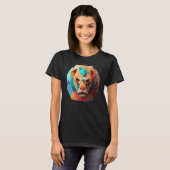 Geometric Lion Polygon Low Poly Lions Face 2 T-Shirt (Vorne ganz)